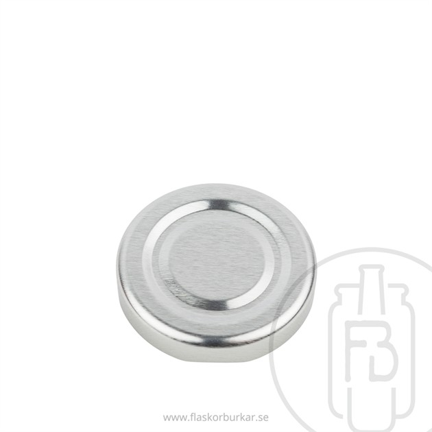 Twist off lid, 43mm, SIlver